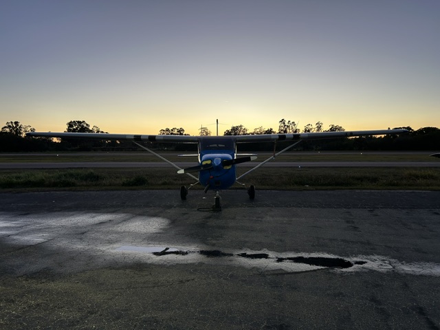Aircraft at sunset